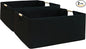 Storage Bin for Shelves Rectangle Closet Baskets Foldable Box with Handles Black Storage Boxes for Home Office Car Dormroom