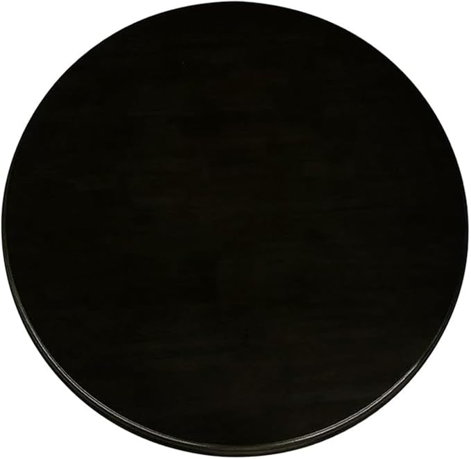 Large Lazy Susan Turntable, Wooden Round Tray Rotating for Dining Table Top Centerpiece Silent Smooth SpinBy Hand Kitchen Turntable Organizer, Easy to Clean (Black, 28 in)