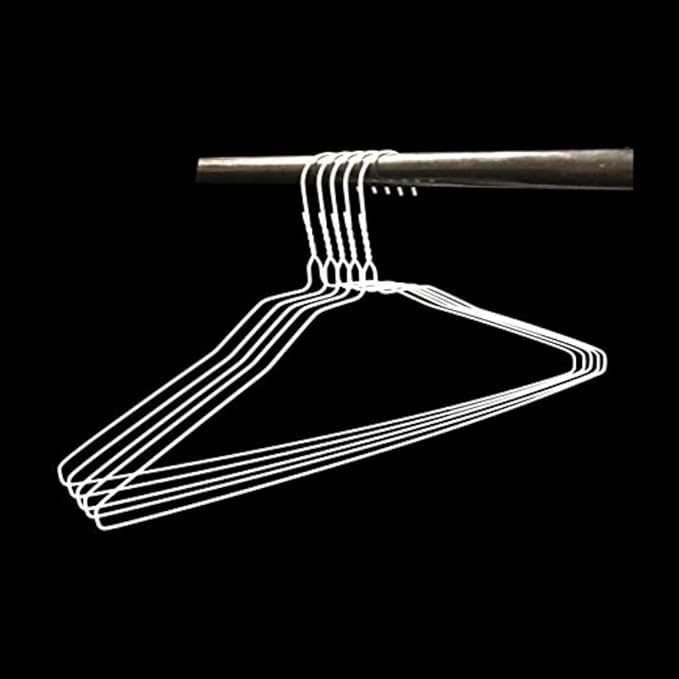 Royal Dry Clean Supply - Wire Hangers 18" Standard White Clothes Hangers T Shirt Hanger Pack of 10