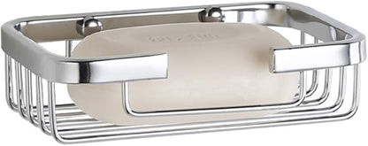 304 Stainless Steel Soap Dish Holder,Storage Soap Saver Wall Mounted for Kitchen Sink Bathroom Shower,Drainable and Rust Proof