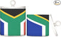 DOMIKING South Africa Flag 2 Pack Bathroom Canisters Cotton Swab Holder Dispenser Plastic Cotton Ball Jar Acrylic Storage Containers for Hair Clips Floss Picks Cotton Ball