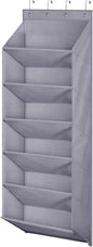 Hanging Shoe Rack, Over The Door Shoe Organizer with 6 Deep Pockets, 6 Tier Large Deep Pockets Door Shoe Rack for Clothing Hats 16 Pair Shoes