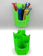 Magnetic Zip Tie Holder – Tool Organizer with Rubberized Magnets | Multiple Sizes & Colors for Garage, Shop, or Toolbox Storage (Lime Green, Tall-Multipocket)