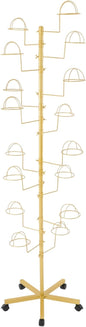 Freestanding Hat Rack - Hat Display Rack - Modern Large Freestanding Hat Rack Stand - Hat Display Stand for Cloakrooms, Entrances, Bedrooms, Clothing Stores, Trade Exhibitions (Gold)