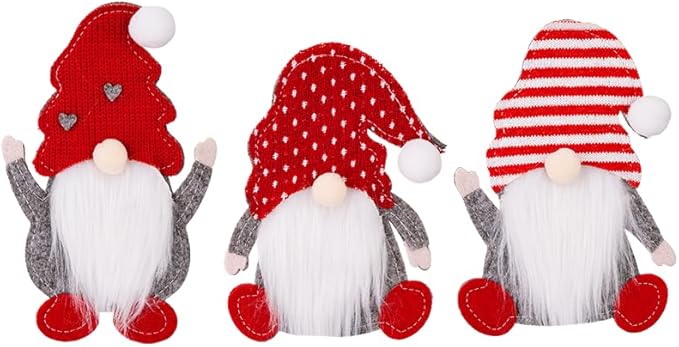 3PCS Christmas Silverware Utensil Holders, Cutlery Fork Spoon Knife Storage Bags, Premium Tableware Holder for Xmas Party Dinner Table Decoration
