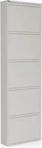 CEHA 5 Tier Metal Shoe Cabinet with Cover, Durable Shoe Storage Organizer for Entryway, Space Saving Shoe Shelf Closet, 5.91" x 66.5" x 19.68", White