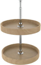 Lazy Daisy Natural Wood Full-Circle 2-Shelf Lazy Susans for Corner Wall Cabinets