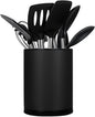 Kitchen Utensil Holder for Countertop 360° Rotating Utensil Caddy Extra Large Utensil Crock Cooking Utensil Holder for Kitchen Counter (Black)