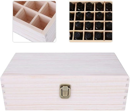 Essential Oil Storage Box Wooden Essential Oils Display Organizer 32 Slots Stand Holder for 5 to 15 ml Bottles Nail Polish Collectionl Bottles Nail Polish Collection.