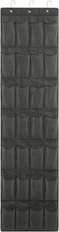 Shoe Organizer for Closet 28 Sections Hanging Shoe Rack for Door Over The Door Shoe Organizer (Grey)
