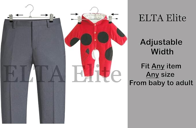 10 Pack Pant/Skirt Hangers Set with Clips