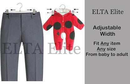 10 Pack Pant/Skirt Hangers Set with Clips