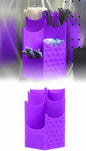 Magnetic Zip Tie Holder – Tool Organizer with Rubberized Magnets | Multiple Sizes & Colors for Garage, Shop, or Toolbox Storage (Purple, Tall-Multipocket)