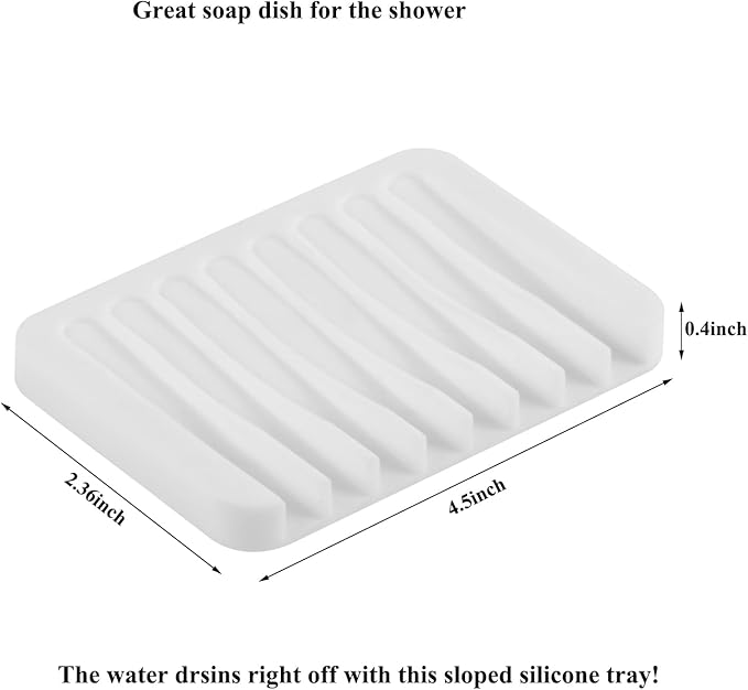 Bathroom Rectangle Tray, Toilet Top Organizer, Farmhouse Wooden Vanity with Soap Tray, Toilet Tank Tray for Bathroom, Ideal Also as Jewelry, Perfume & Napkin Trays (White, 4.8" W11.5 Lx1.2 H)
