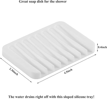 Bathroom Rectangle Tray, Toilet Top Organizer, Farmhouse Wooden Vanity with Soap Tray, Toilet Tank Tray for Bathroom, Ideal Also as Jewelry, Perfume & Napkin Trays (White, 4.8" W11.5 Lx1.2 H)
