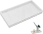 8 Inch Marble Bathroom Tray for Counter Silicone Vanity Perfume Soap Dispenser Decorative Tray, Marble Color