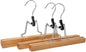 Wooden Skirt Hanger Wood Skirt Clip Non Slip 3 Pack Clothe Hanger Pant Hanger-Wooden