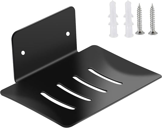 YUZP Soap Holder for Shower with Stainless Steel,Rustproof Soap Saver Sponge Holder for Bathroom,Tub,Kitchen Sink (Black Bore)