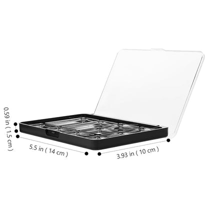 Minkissy Empty Magnetic Eyeshadow Palette 10 Square Grids Eye Shadow Powder Tray Makeup Container with Eyeshadow Pans 5.51 X 3.93 Inches