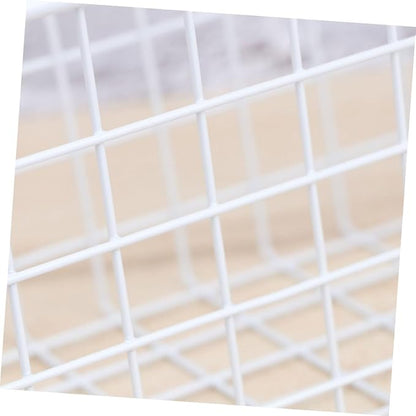 VICASKY White Hanging Storage Rack Over Door Basket for Kitchen Cabinet Bathroom Office Ventilated Organizer with Easy Installation Rust Resistant Saving Storage
