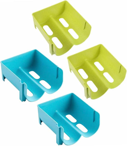 COLLBATH 4pcs Stackable Drink Storage Containers Beverage Rack for Refrigerator Organization Water Bottle Holder for Efficient Space Saving and Stylish Home Decor