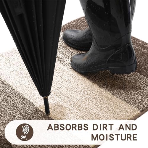 Kitinjoy Indoor Outdoor Door Mat, 44x24 Non-Slip Dirt Trapper Doormats - Image 2
