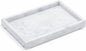 Natural White Marble Tray for Bathroom | Kitchen | Vanity | Desktop, Stone Organizer for Coffee Table, Dresser, Nightstand, Candles, Soap, Towel, Plant, Jewelry (12" x 8"), Rectangular
