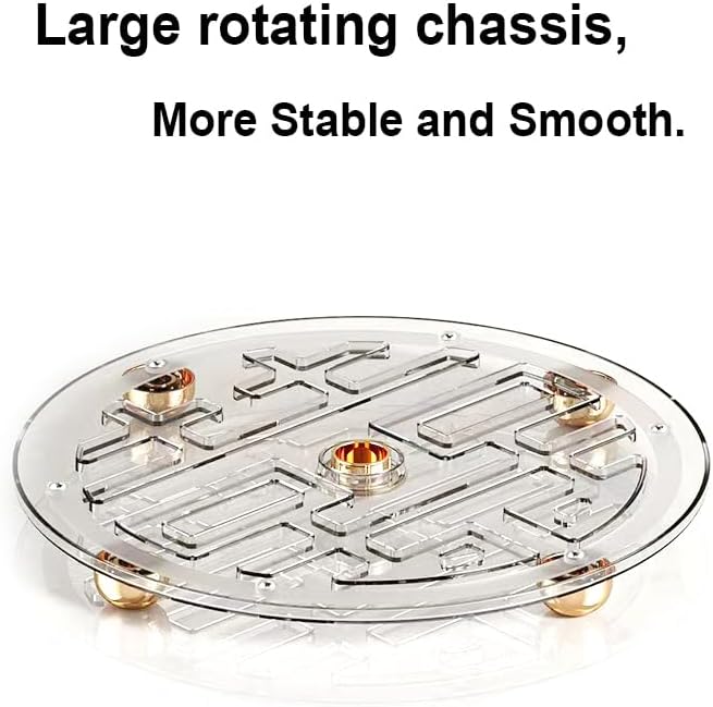 Rotating Skincare Makeup Organizer, 11" Round Lazy Susan, Turntable Vanity Organizers and Storage, Clear Large Spinning Cosmetic Perfume Display Cases (Clear)