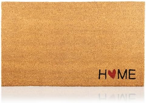 Coir Welcome Mat, Non-Slip, Home Heart, 17 x 29 in by AmaruDoorMats