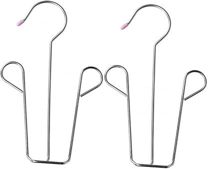 2pcs Stainless Steel Shoe Drying Rack Non-Slip Hanging Shoe Organizer for Balcony and Closet Heavy Duty Windproof Design