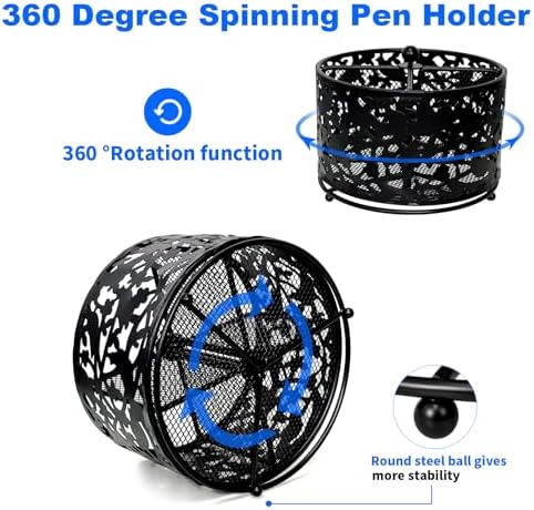 Pen Holder for Desk,360 Degree Rotating Pencil Holder Organizer - Image 7