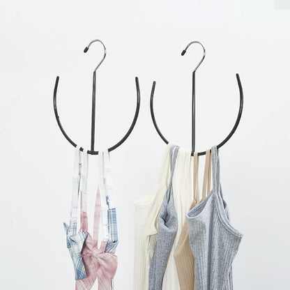 Multi-Purpose Semicircle Belt Hangers Tie,Scarf Ring Hanger,Non Slip Non Slip Organizer Hangers Hook Rack for Ties, Scarves, Shawls,Shoes - 3 Pack