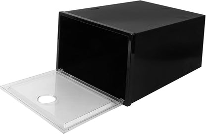 Healifty Transparent Plastic Shoe Storage Box with Dustproof Design Organizer for Home Stackable and Shoes Container with Visible Window for Easy Access and Scratch Protection