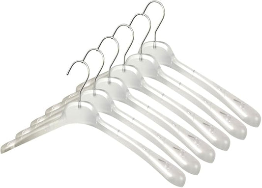 All Hung Up Hangers Plastic Coat Hangers, Clothes Hangers (Smokey Clear, 36pk)
