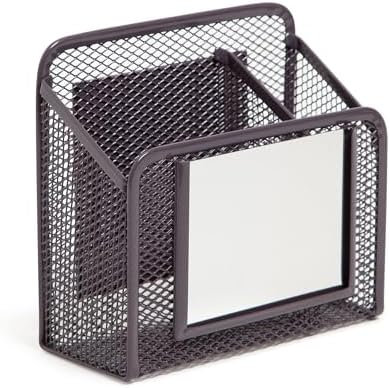 U Brands Magnetic Locker Cup with Mirror, Magnetic Pencil Holder, Black by UBrands