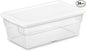 Sterilite 24-Pack 6 Quart Storage Boxes, Stackable Clear Plastic Bins with Snap-On Lids - Heavy-Duty Organizing Containers for Closet, Bathroom, and Office