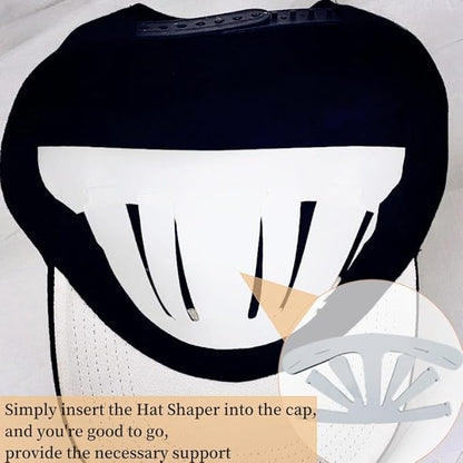 30 Pcs Baseball Caps Inserts Shapers, 6 Design Cardboard Hat Support Brim Holder Universal Cap Inner Liner for Home Store Display Stand,White