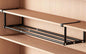 Expandable Shoe Rack Closet Hanging Organizer 20.08''-37.4'' Metal Adjustable Under Cabinet Storage Shelf Space Saving for Kitchen Pantry Room Dorm, Black, 1 Pack