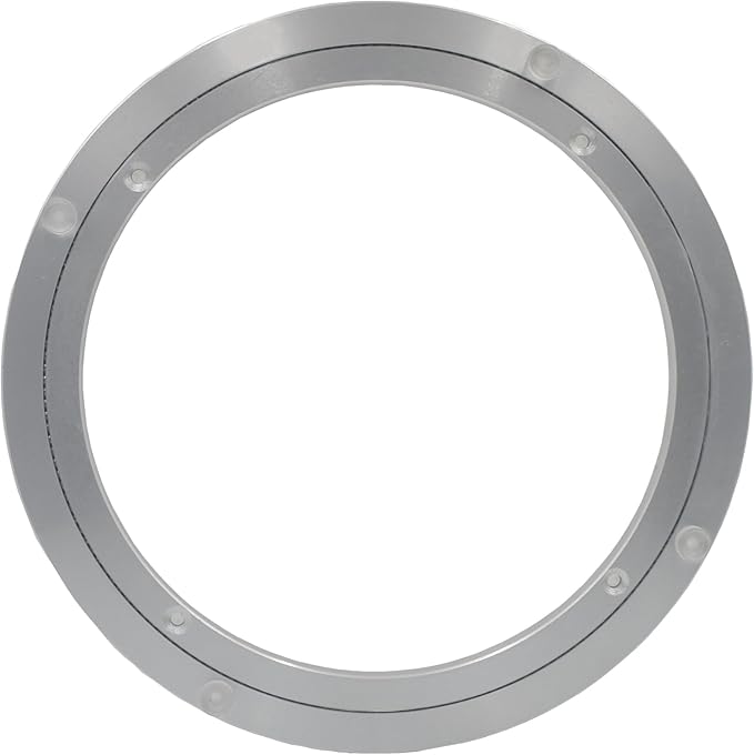 Lazy Susan Hardware Rotating Turntable Bearings Swivel Plate Hardware Aluminum Metal for Dining-Table and Workbench (10 Inchs) Non-Slip