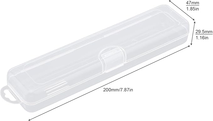 Transparent Tableware Storage Case, Portable Flatware Utensil Box, Clear Cutlery Organziers Container for Travel Camping Picnic (7.8 x 1.8 x 1.1 inch)