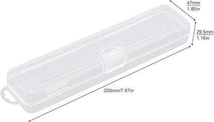 Transparent Tableware Storage Case, Portable Flatware Utensil Box, Clear Cutlery Organziers Container for Travel Camping Picnic (7.8 x 1.8 x 1.1 inch)