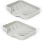 2 Pack Silicone Soap Dish, Self Draining Soap Dish, Non Slip Bar Soap and Sponge Holder for Bathroom Kitchen Sink Counter Organizer, Easy to Clean Soap Tray Waterfall Soap Saver 4.7"×3.9" (White)