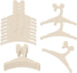 20 Pack Wooden Kids Hangers 9Inch Childrens Clothes Hangers Cute Non Slip Wood Baby Toddler Hangers DIY Wooden Baby Hangers for Closet, for Baby Toddler Kids Clothes & Pants (Mouse Ear)