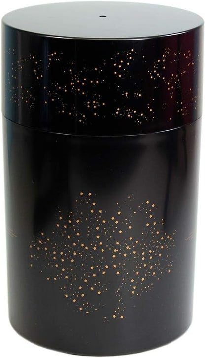 Coffeevac 1LB – Patented Airtight Container | Multi-use Vacuum Container Works as Smell Proof Containers for Ground Coffee and Coffee Bean Containers. Black with Gold Logo