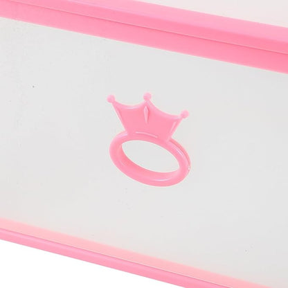 BESPORTBLE Drawer-style Thickened Plastic Shoes Storage Box with Window, 33x23x14cm, Rose Frame White Base, Unisex Shoe Organizer for Closet and Entryway Storage