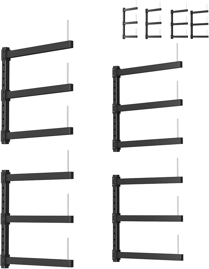 Lumber Storage Rack Wall Mount - Wood Storage Racks Heavy Duty Metal Shelf Wall Mount Wood Organizer Racks for Shed, Workshop, Garage, Basement, Wall Storage Racks - Indoor & Outdoor Use