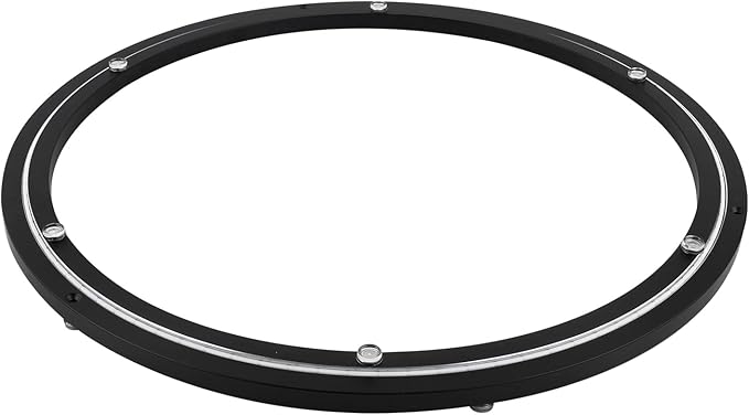 TamBee 20 Inch Lazy Susan Bearing Base, 450 lbs Load Capacity Heavy-Duty Mute Turntable Ring Lazy Susan Hardware for Dining Table, DIY (Black)