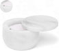 Marble Salt Cellar with Lid 3" Inch Salt Holder White Mini Salt Container with Magnetic Lock for Kitchen Counter, Salt & Spice Storage, Seasoning Jars for Table, 2.5 OZ Capacity
