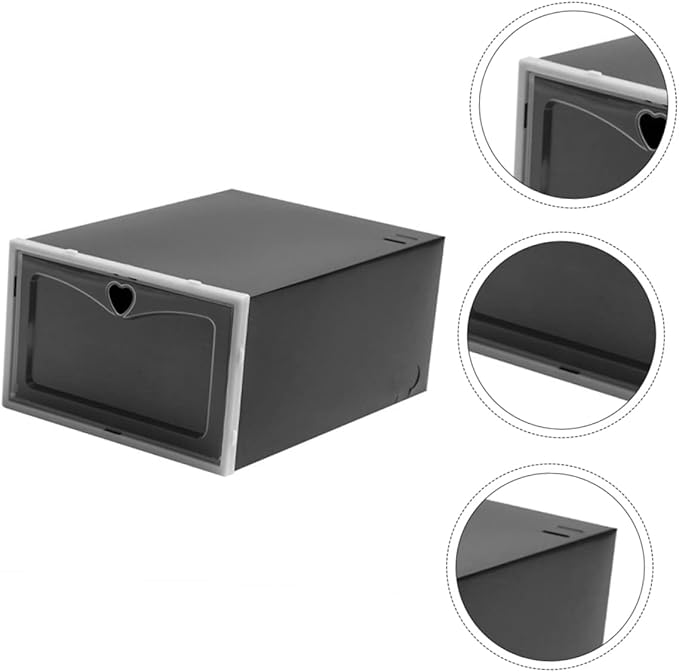 IMIKEYA 6pcs Dustproof Sneaker Storage Boxes Shoe Organizers Stackable Sneaker Containers for Closet Organization Design Easy Access