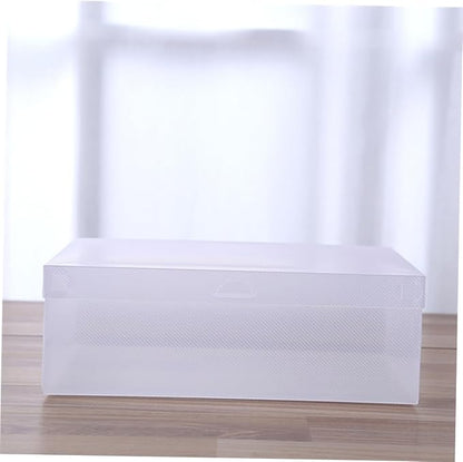 DECHOUS 6pcs Shoe Storage Box Plastic Shoe Boxes Lids for Home Shop Closet Tidy Organization